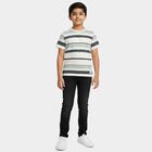 Boys' Lime Green Crew Neck Graphic Printed T-Shirt, हल्का हरा, small