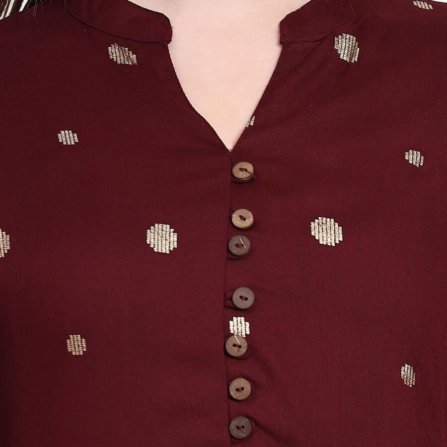 Ladies' Kurta, Wine, large image number null