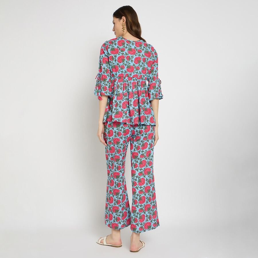 Ladies' Ethnic Set , मध्यम नीला, large image number null