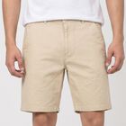 Men's Beige Regular Fit Chino Bermuda Shorts, गहरा पीला, small