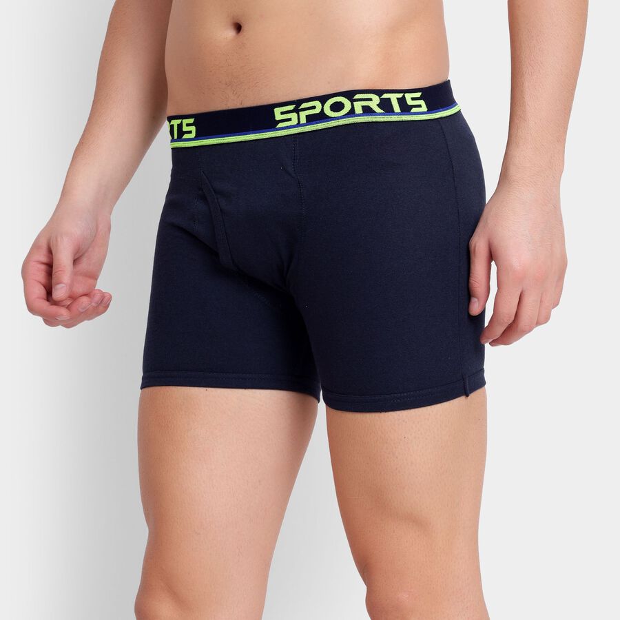 Men's Cotton Trunks, Navy Blue, large image number null