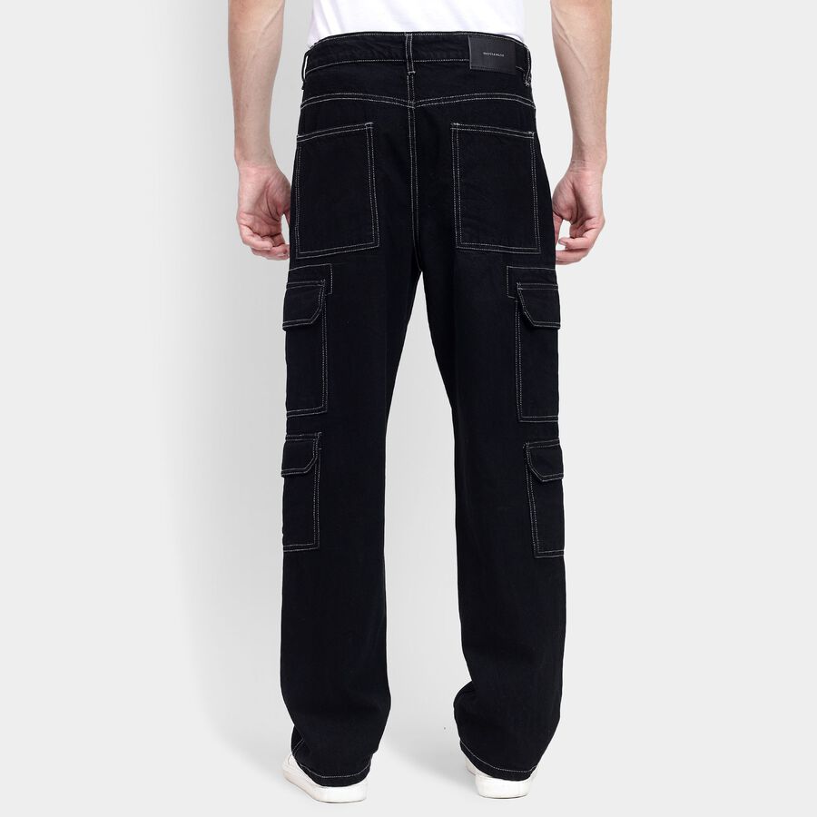 Men's 100% Cotton Jeans, Black, large image number null