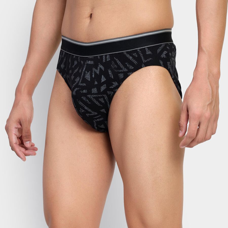 Men's 100% Cotton Briefs , Black, large