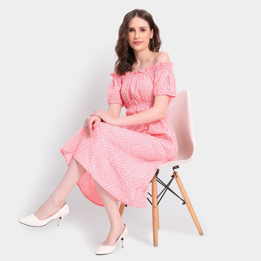Ladies' Dress, पीच, large image number null
