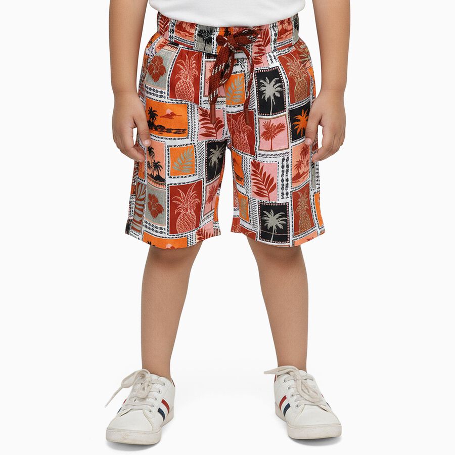 Boys' Bermuda, भूरा, large