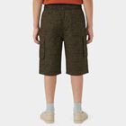 Boys' Olive Relaxed Fit Cotton Jamaican Shorts, Olive, small