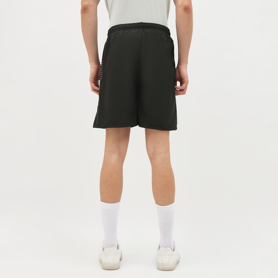 Men's Jet Black Regular Fit Reflective Sports Bermuda Shorts, Olive, large