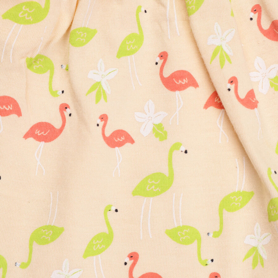 Infants Cotton Skirt Top Set, Peach, large image number null
