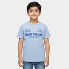 Boys' Half Sleeves T-Shirt, Light Blue, small