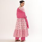 Women's Pink Cotton Floral Printed Ethnic Set, हल्का गुलाबी, small image number null