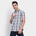 Men's 100% Cotton Casual Shirt, Teal Blue, small