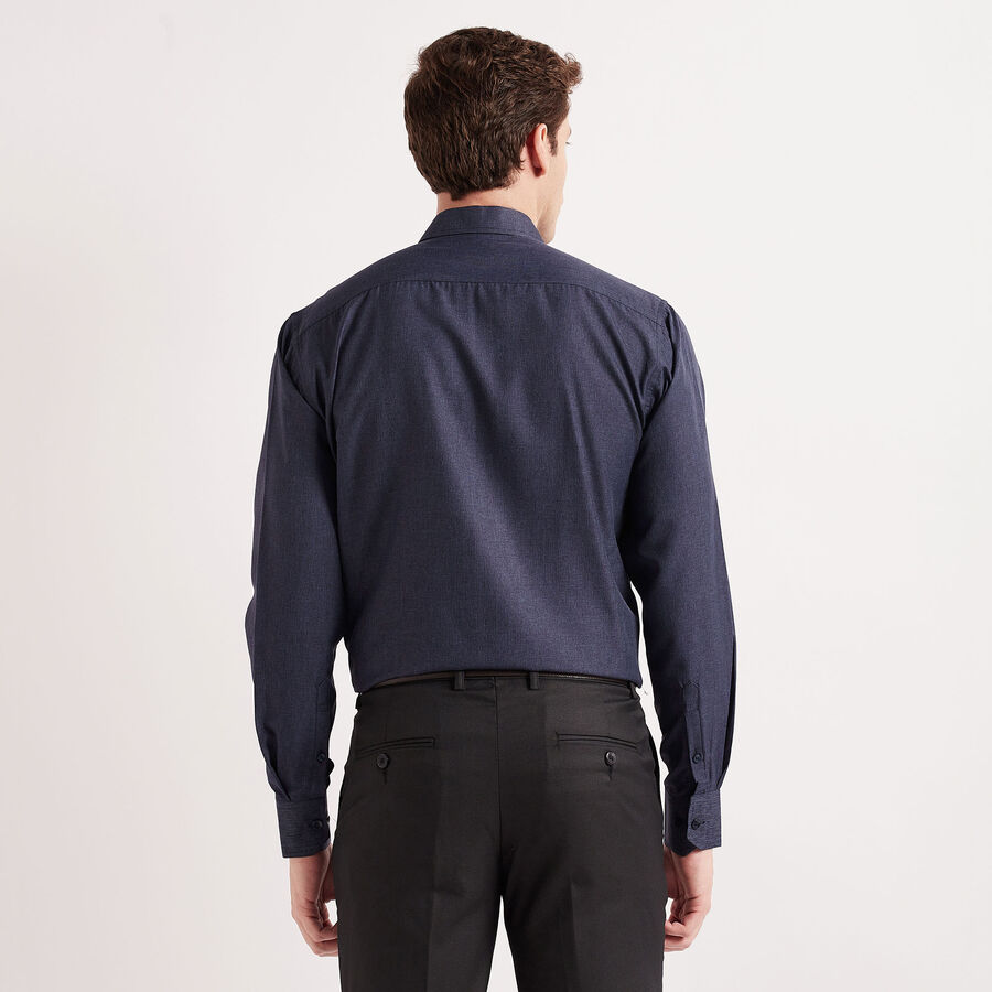 Solid Formal Shirt, Navy Blue, large image number null
