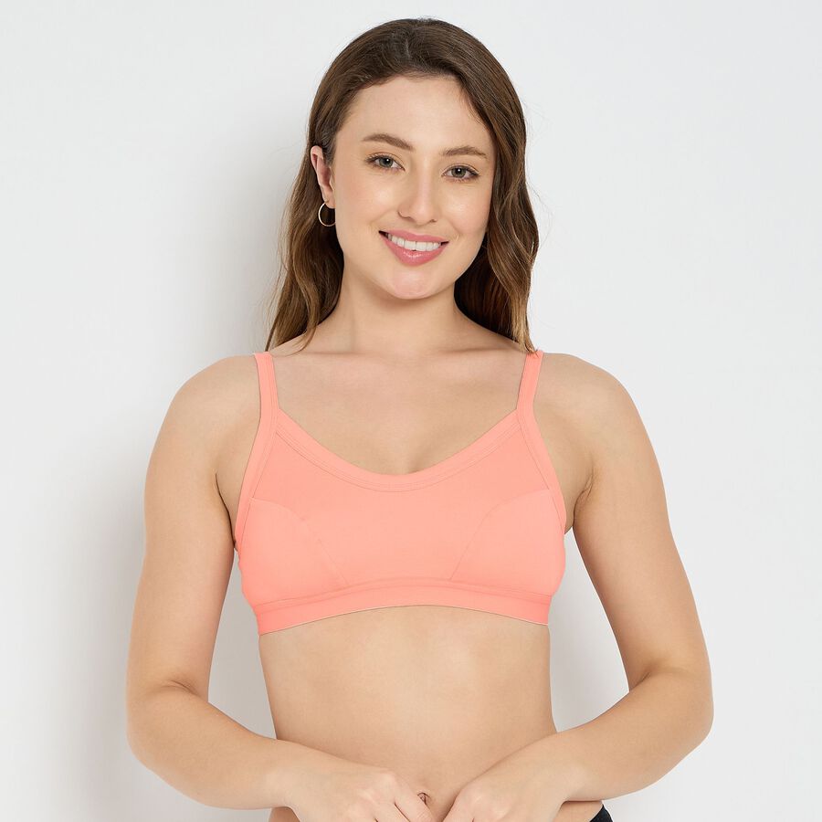 Ladies' 100% Cotton Bra, पीच, large image number null