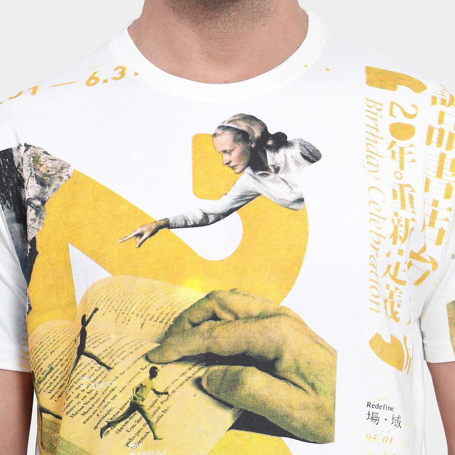 Round Neck T-Shirt, Off White, large image number null