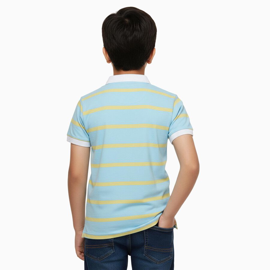 Boys' Half Sleeves T-Shirt, Light Blue, large