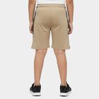 Boys' Beige Regular Fit Graphic Printed Bermuda Shorts, गहरा पीला, small