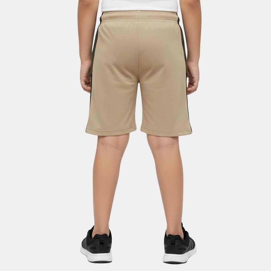 Boys' Beige Regular Fit Graphic Printed Bermuda Shorts, गहरा पीला, large