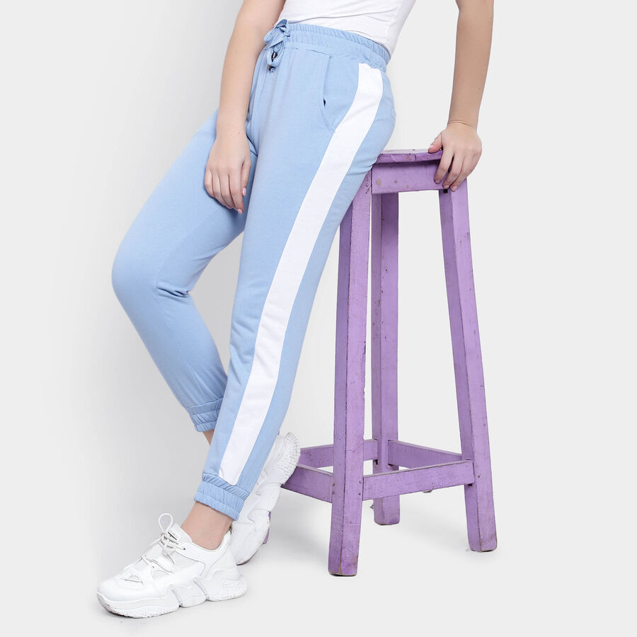Cut & Sew Regular Joggers, Light Blue, large image number null