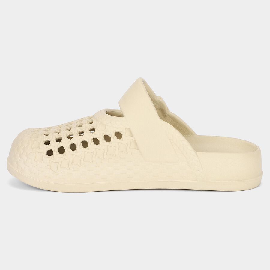 Women's Beige Slip-On Clogs, गहरा पीला, large