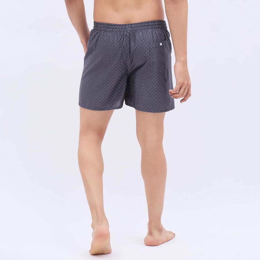 Men's 100% Cotton Boxers, गहरा ग्रे, large image number null