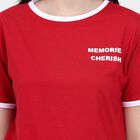 Ladies' 100% Cotton Round Neck T-Shirt , Red, small