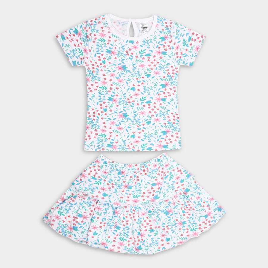 Infants' 100% Cotton Top Skirt, White, large image number null