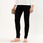 Men's Black Slim Fit Thermal Lower, Black, small image number null