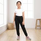 Girls' Black Long Johns Thermal, Black, small