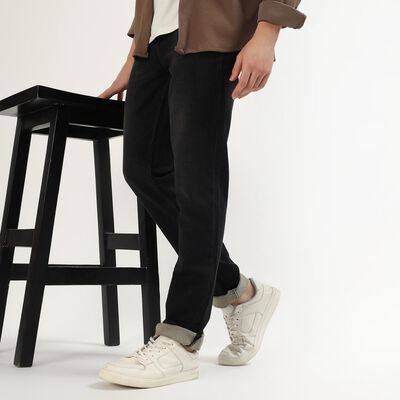 Men's Jet Black Slim Fit Jeans