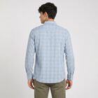Men's Light Blue Cotton Long Sleeves Spread Collar Regular Fit Shirt, Mid Blue, small