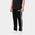 Men's Black Regular Fit Drawstring Track Pants, काला, small