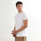 Men's 100% Cotton Round Neck Half Sleeves T-Shirt, White, small image number null