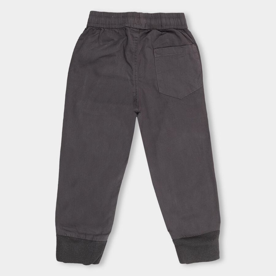 Boys' 100% Cotton Trousers, गहरा ग्रे, large image number null
