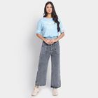 Ladies' 100% Cotton Crop  Top, हल्का नीला, small image number null