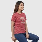 Women's Fuchsia Round Neck Casual Graphic T-Shirt, Fuchsia, small