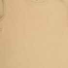 Boys Muted Beige Crew Neck Casual T-Shirt, Beige, small image number null