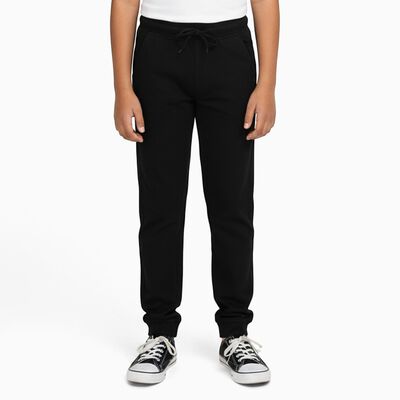 Boys' Jet Black Slim Fit Jogger Jeans