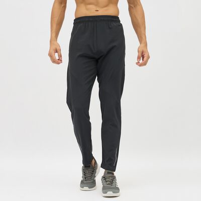 Men's Charcoal Black Regular Fit Reflective Track Pants