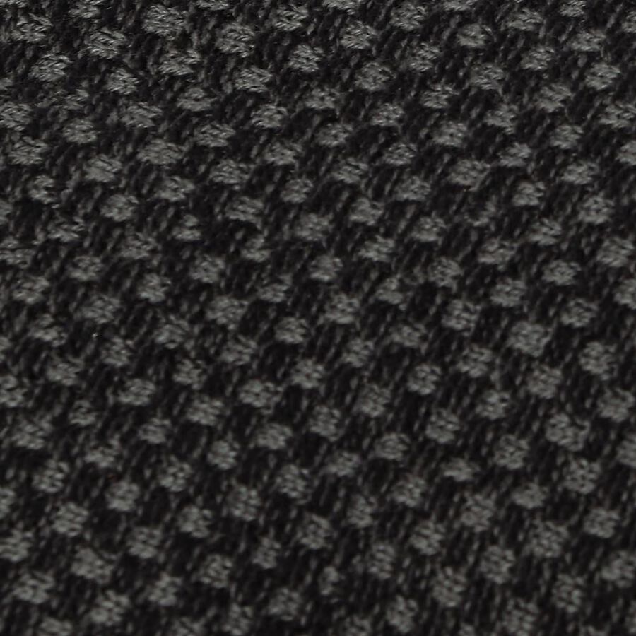 Men's Dark Charcoal Black Textured Knitted Winter Cap, Melange Mid Grey, large image number null