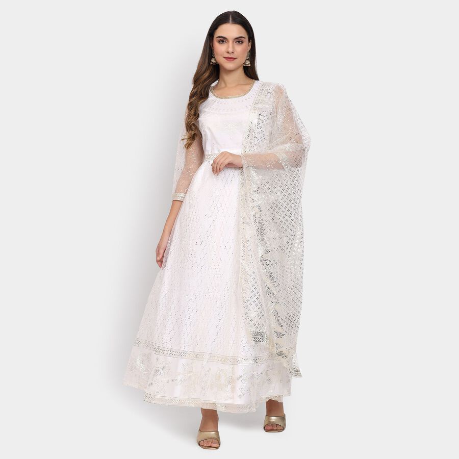 Ladies' Ethnic Set , Off White, large image number null