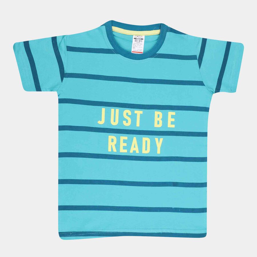 Striped T-Shirt, Light Blue, large image number null