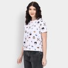 Ladies' Round Neck T-Shirt , White, small