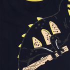 Boys' Navy Cotton Round Neck Printed Baba Suit, Navy Blue, small image number null