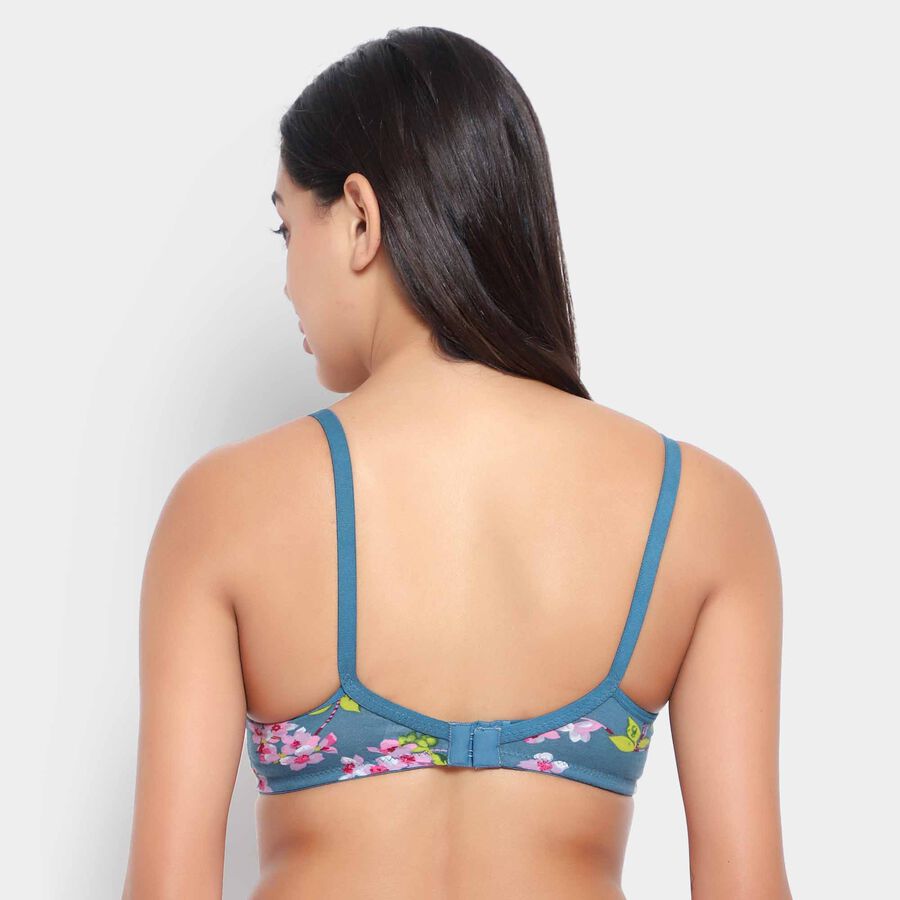 Printed Bra, Teal Blue, large image number null