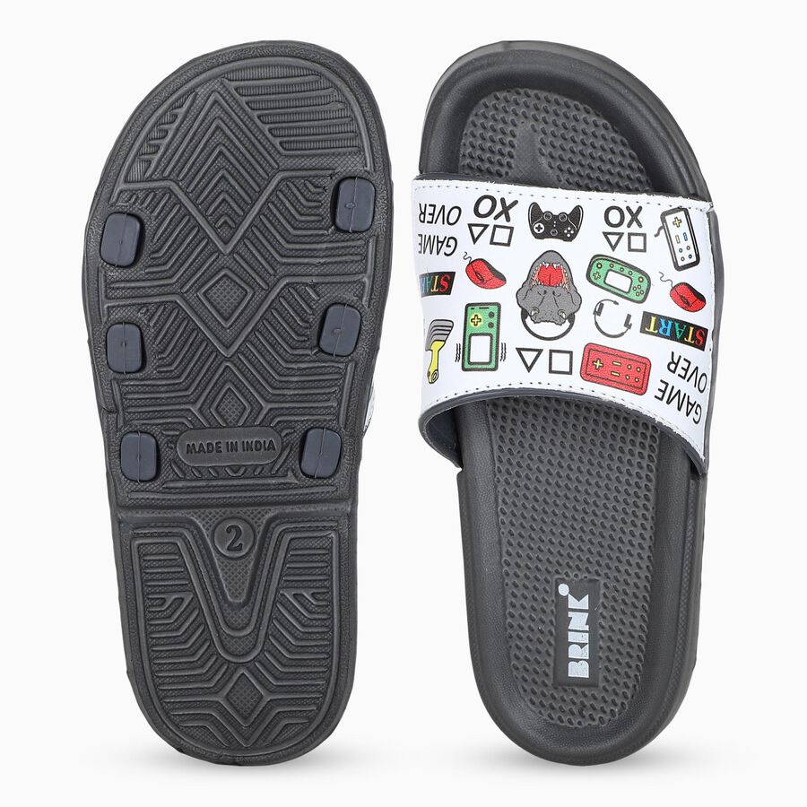 Boys' Slipper, ग्रे, large