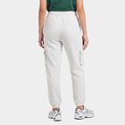 Women's Ecru Melange Jogger Fit Cargo Track Pants, एक्रू मिश्रित, small