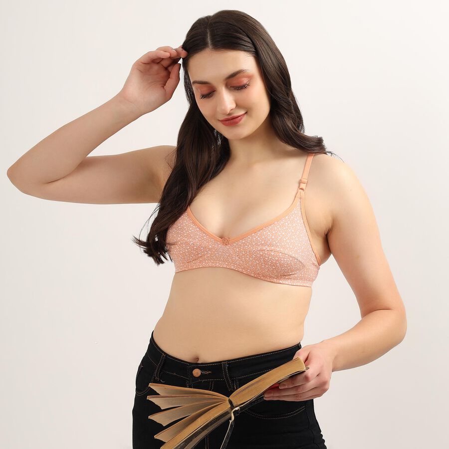 Ladies' Bra, Peach, large image number null