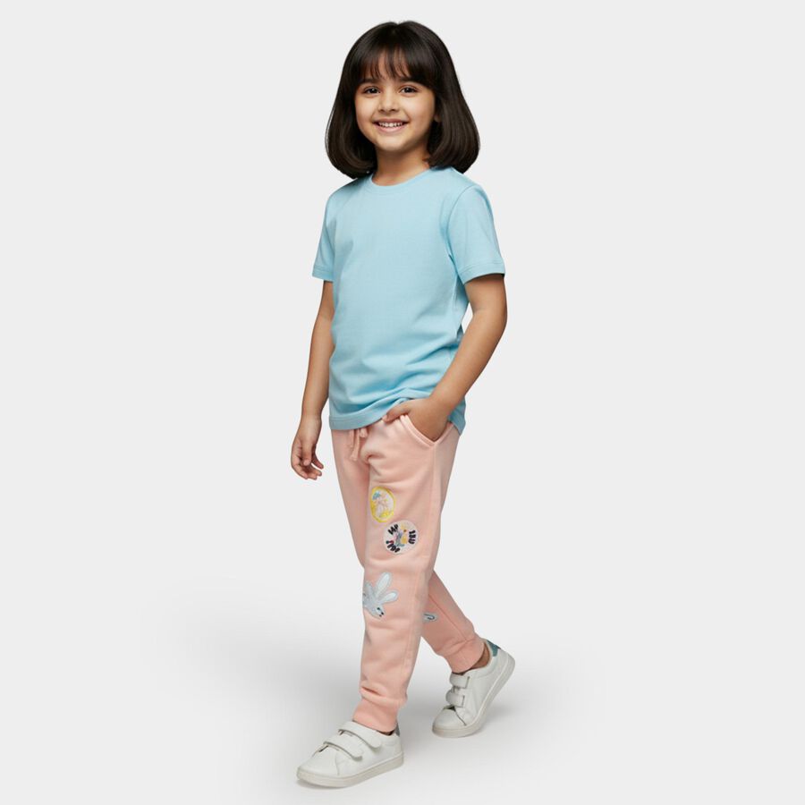 Girls' Pyjama, पीच, large image number null