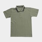Boys' Light Green Cotton Crew Neck Casual T-Shirt, Light Green, small