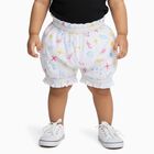 Infants Bright White Regular Fit Printed Bloomers, सफ़ेद, small image number null